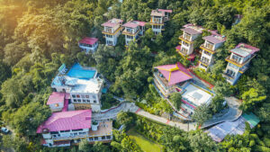 "Image of Veda5 Wellness Resort, a serene retreat surrounded by nature, offering holistic wellness experiences, Ayurvedic treatments, and luxurious accommodations for relaxation and rejuvenation